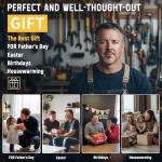 Drill Holder Wall Mount with 8-Outlet Charging Station, 190lbs Load 4 Layers Carbon Steel Heavy-Duty Power Tool Organizer Wall Mount for Garage & Workshop, 4 Drill Holders, Modular Pegboard Rack