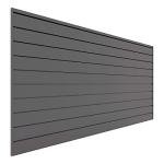 Proslat 88105 Heavy Duty PVC Slatwall Garage Organizer, 8-Feet by 4-Feet Section, 10 Panels, Charcoal (Dark Grey)