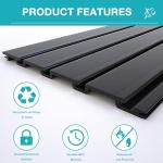 NeatiEase Slatwall Panel Wall Storage Systems, 4 x 8ft Slat Wall Paneling Garage Wall Organizer, Heavy Duty Wall Mounted PVC Wall Rack (Black)