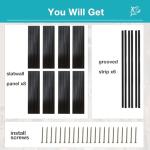 NeatiEase Slatwall Panel Wall Storage Systems, 4 x 8ft Slat Wall Paneling Garage Wall Organizer, Heavy Duty Wall Mounted PVC Wall Rack (Black)