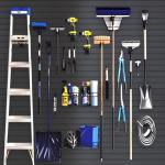 NeatiEase Slatwall Panel Wall Storage Systems, 4 x 8ft Slat Wall Paneling Garage Wall Organizer, Heavy Duty Wall Mounted PVC Wall Rack (Black)