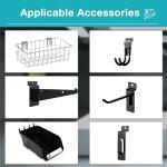 NeatiEase Slatwall Panel Wall Storage Systems, 4 x 8ft Slat Wall Paneling Garage Wall Organizer, Heavy Duty Wall Mounted PVC Wall Rack (Black)