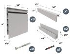 Crownwall 6" Slatwall Starter Bundle (8x4 ft) with 10-Piece Locking Hook Accessory Kit (Graphite)