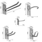 Crownwall 6" Slatwall Starter Bundle (8x4 ft) with 10-Piece Locking Hook Accessory Kit (Graphite)