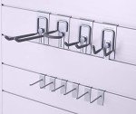 Crownwall 6" Slatwall Starter Bundle (8x4 ft) with 10-Piece Locking Hook Accessory Kit (Graphite)
