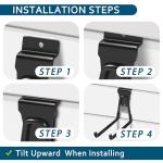 klasit Slatwall Hooks Black 20Pack Firmly and Durable Slatwall Accessories,Perfect for Organizing Garden Tools and Heavy Duty Tools and Garage Hooks Organize Your Space Efficiently