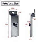 Metal Slatwall Utility Hooks, 10pcs Commercial Slatwall Picture Hook Notch Picture Display Hooks Hangers Painting Hook for Photo Frame Painting Arts Center Slat Panel (Black)