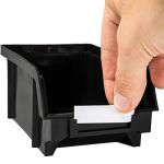 WISION Wall Mounted Storage Bins, 30 Wall Mount Tool Organizer Bins Plastic Parts Rack Container, Easy Access Compartments For Tools, Hardware, Crafts, Office Supplies And More, Blackred