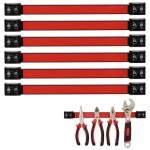 Mayouko 12" Magnetic Tool Holder Strip, 6 Packs, Metal Magnet Tool Organizer Bars for Garage, Workshop, Magnetic Strip for Tools