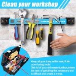 Phamzele 8PCS Magnetic Tool Holder Strip,Metal Tool Magnet Bar for Garage Organization Heavy Duty Metal Tool Organizer Rack, Space Saving, For Workshop, Garage, Home (18inch)