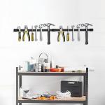 SDLDEER 12" Magnetic Tool Holder, 4 Packs Magnetic Storage Strips Magnet Bar PVC Coated for Garage Tool Organizer Mounted Hanging Strip,Heavy Duty of Holder Easy to Install