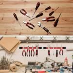 Mayouko 12" Magnetic Tool Holder Strip, 6 Packs, Metal Magnet Tool Organizer Bars for Garage, Workshop, Magnetic Strip for Tools