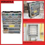 Stalwart 39-Drawer Plastic Small Parts Organizer - Desktop or Wall Storage Drawers for Organizing Hardware, Crafts, Garage, or Classroom (Black)