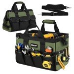 UUP Heavy Duty Tool Bag 15-Inch, 16-Pocket Portable Empty Tool Box Organizer Storage, Toolbox Organization, Soft Handle Carrying Toolbag with Large Zipper, Father Day Dad Men Mechanic Birthday Gift