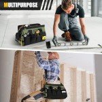 UUP Heavy Duty Tool Bag 15-Inch, 16-Pocket Portable Empty Tool Box Organizer Storage, Toolbox Organization, Soft Handle Carrying Toolbag with Large Zipper, Father Day Dad Men Mechanic Birthday Gift