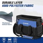 WORKPRO 16-inch Wide Mouth Tool Bag with Water Proof Molded Base