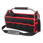 HAUTMEC 16 Inch Tool Bag, Foldable Tool Tote, Portable Open Top Tool Bag, Pro Electrician Tool Bag with Adjustable Shoulder Strap and 16-Pockets，600D Water-Resistant and Wear-Resistant, TB0002