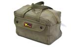 G & F Products Government Issued Style Mechanics Heavy Duty Tool Bag with Brass zipper and side pockets, tool bag for cars, drill, garden, and electrician. Olive Green , 11" x 7" x 6"