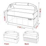 HAUTMEC 16 Inch Tool Bag, Foldable Tool Tote, Portable Open Top Tool Bag, Pro Electrician Tool Bag with Adjustable Shoulder Strap and 16-Pockets，600D Water-Resistant and Wear-Resistant, TB0002