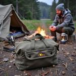 G & F Products Government Issued Style Mechanics Heavy Duty Tool Bag with Brass zipper and side pockets, tool bag for cars, drill, garden, and electrician. Olive Green , 11" x 7" x 6"