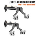 Ibera Horizontal Wall Mount Hanger, Indoor Bicycle Hook Holder Storage Rack for Home or Garage, 45 Degree Adjustable Angle to Keep Bike Level