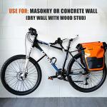 Ibera Horizontal Wall Mount Hanger, Indoor Bicycle Hook Holder Storage Rack for Home or Garage, 45 Degree Adjustable Angle to Keep Bike Level