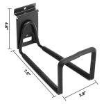 Slatwall Hose Hooks, Heavy Duty Garage Storage Utility Tool Double Holder Bike Hanger Organizer for Bicycle Ladder and Folding Chairs (2 Pack, Black)