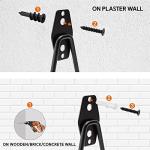 Garage Hooks, 12 Pack Wall Storage Hanger with 2 Extension Cord Straps, Heavy Duty Tool Holder for Utilities Organization, Wall Mount Rack for Garden Lawn Tools, Ladders, Bike, Ski (Orange)