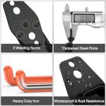 TICONN 12 Pack Heavy Duty Garage Hooks, Steel Utility Wall Storage Hooks, Wall Mount Hanger Organizer for Ladders, Bikes, Tools, Bulky Items (Set, Black)