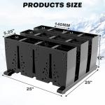 TOCRETOARE Ski Storage Rack for Garage, 12 Pair Heavy Duty Steel Freestanding Ski Storage Organizer, Indoor Ski Holder Racks for Home and Garage Storage