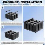 TOCRETOARE Ski Storage Rack for Garage, 12 Pair Heavy Duty Steel Freestanding Ski Storage Organizer, Indoor Ski Holder Racks for Home and Garage Storage