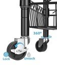 SINGAYE Ball Storage Shelves Shelving Garage Sports Equipment Organizer Basketball Holder Garage for Sports Gear and Toys Rolling Ball Cart with Wheels for Indoor Outdoor Use