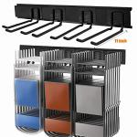 TORACK Tool Storage Rack, Heavy Duty Steel Garage Wall Mount Garden Tool Organizer for Ladders, Chairs, Shovels, Broom, Power tools (8-Pack 5.7"-11" Mixed Hooks, up to 800 lbs)