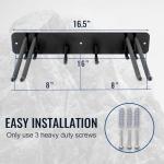 Aking Ace Wall Mount Ski Storage Rack,Garage Snowboard Storage Organizer 8 Pairs Metal Hooks Indoor Outdoor System Organization