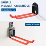 Wallmaster Wall Mount Garage Organizer Tool Storage Rack, Heavy Duty Folding Chair Hangers with 8 Adjustable Hooks, 48-inch Tracks, Max Load 300lbs