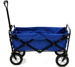 Mac Sports Heavy Duty Steel Frame Collapsible Folding 150 Pound Capacity Outdoor Camping Garden Utility Wagon Yard Cart, Blue