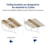 FLEXIMOUNTS 3x6 Overhead Garage Storage Adjustable Ceiling Rack 72" Length x 36" Width x 40" Height, 450lbs Weight Capacity, Black