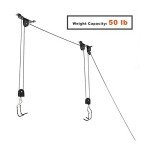 Wallmaster Bike Ceiling Mount Lift Hanger Metal Storage Rack for Garage Indoor 1 Pack Black