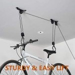 Wallmaster Bike Ceiling Mount Lift Hanger Metal Storage Rack for Garage Indoor 1 Pack Black
