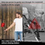 Overhead Garage Storage Lift - Heavy Duty Ceiling Mounted Garage Storage Lift System for Organization - 300lbs Weight, Supports 8-16ft Ceilings, Compatible Bronco, Weight, Wrangler (Deck Not Includ)