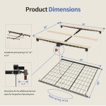 KOKORACKER Overhead Garage Storage Rack, 4x4 Ft Ceiling Storage Lift，Adjustable Heavy-Duty Mounted Garage Storage Organization System, 250lbs Capacity