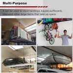 Overhead Garage Storage Lift - Heavy Duty Ceiling Mounted Garage Storage Lift System for Organization - 300lbs Weight, Supports 8-16ft Ceilings, Compatible Bronco, Weight, Wrangler (Deck Not Includ)