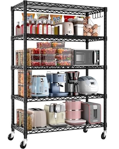 Rolling storage shelves