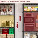 PrimeZone 5 Tier Wire Shelving Rack Storage Shelves with Wheels,Adjustable Rolling Heavy Duty Metal Shelving Unit,Utility Shelf for Kitchen Garage Closet Pantry Laundry 36" W x 14" D x 74" H