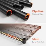 REIBII 60" W Storage Shelves Wire Shelving with Wheels 3200 lbs Heavy Duty Steel Metal Shelving Unit Shelf Rack for Warehouses,Garage, Kitchen, School,Commercial,73" H X 60”W X 18" D