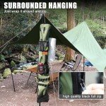 Camping Hanging Organizer - AYAMAYA Tent Organizer for Inside with Campsite Storage Straps & Mesh Pockets & Hanging Hooks for Camping, RV Camper, Picnic, One-Piece Storage Bag Multiple Can Be Spliced