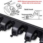 HYRIXDIRECT Wall Mount Broom Mop Holder Hanger Garden Tool Organizers Rack Garage Laundry Room Organizations and Storage with Hooks Heavy Duty