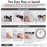 AceMining 5 Racks and 4 Hooks Mop and Broom Holder Wall Mount, Broom Organizer Storage Tool Racks Stainless Steel Heavy Duty Hooks Self Adhesive Solid Non-slip for Home Kitchen Garden Laundry Garage