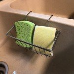 JIANYI Sponge Holder, Stainless Steel for Kitchen Sink, Rustproof Durable Caddy for Dishwashing and Brush Drying