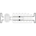 KOHLER K-5473-CHR Multi-Purpose Over-The-Sink Drying Rack, Caddy with Kitchen Towel Bar Holder, Soaking Cup. Expandable 14.6" to 17.6", 17.625 x 5 x 5.25, Charcoal